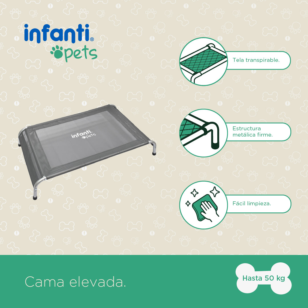 Cama Elevada De Perro Con Diseño Práctico Antiestrés