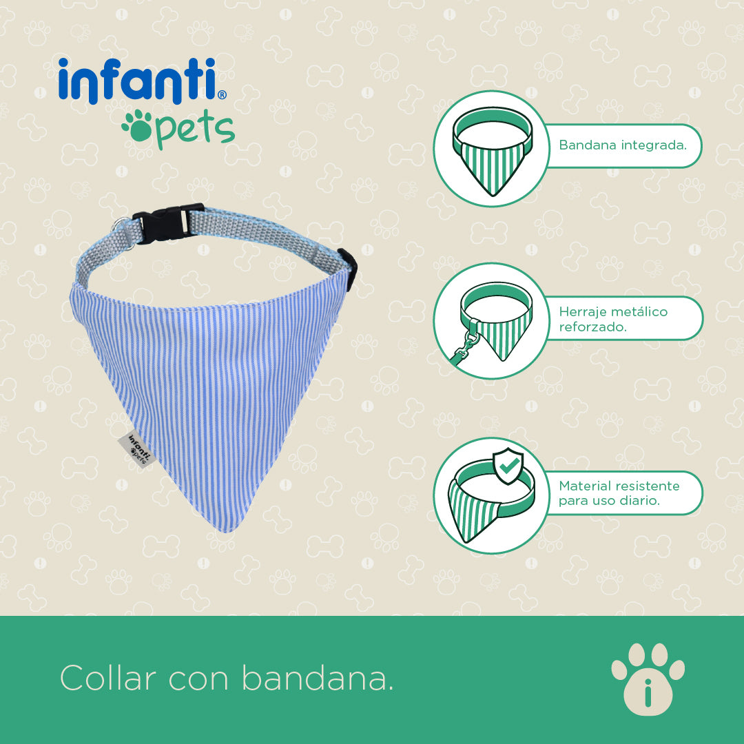 Collar Paliacate Bandana Para Perro Ajuste Cómodo Y Seguro