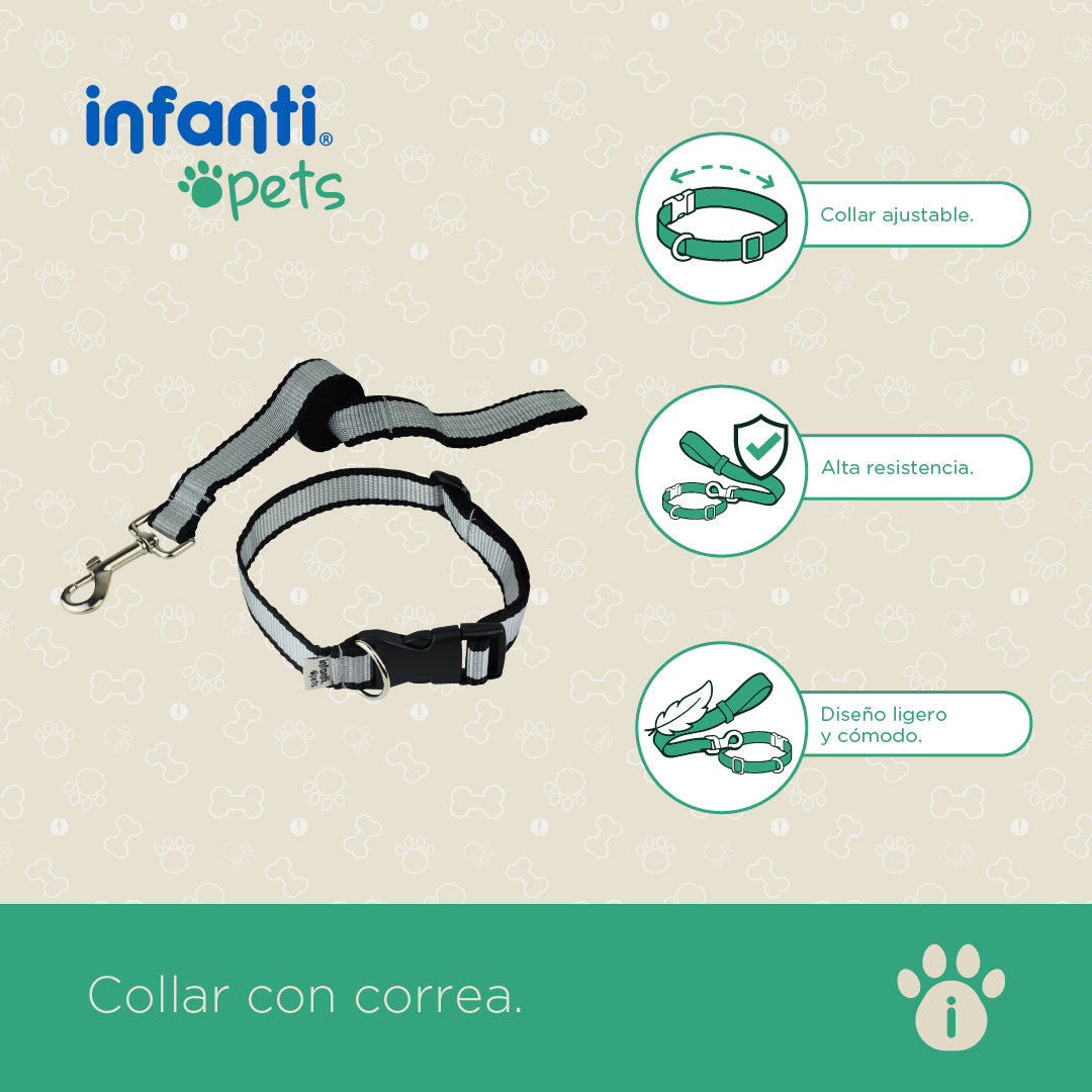 Juego De Correa Con Collar Ajustable Y Diseño Resistente