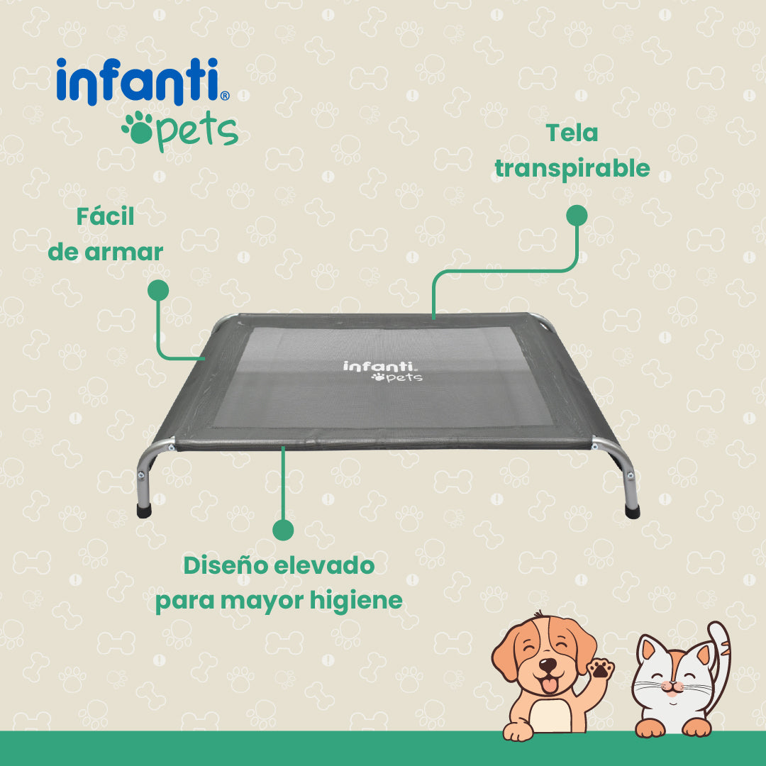 Cama Elevada De Perro Con Diseño Práctico Antiestrés