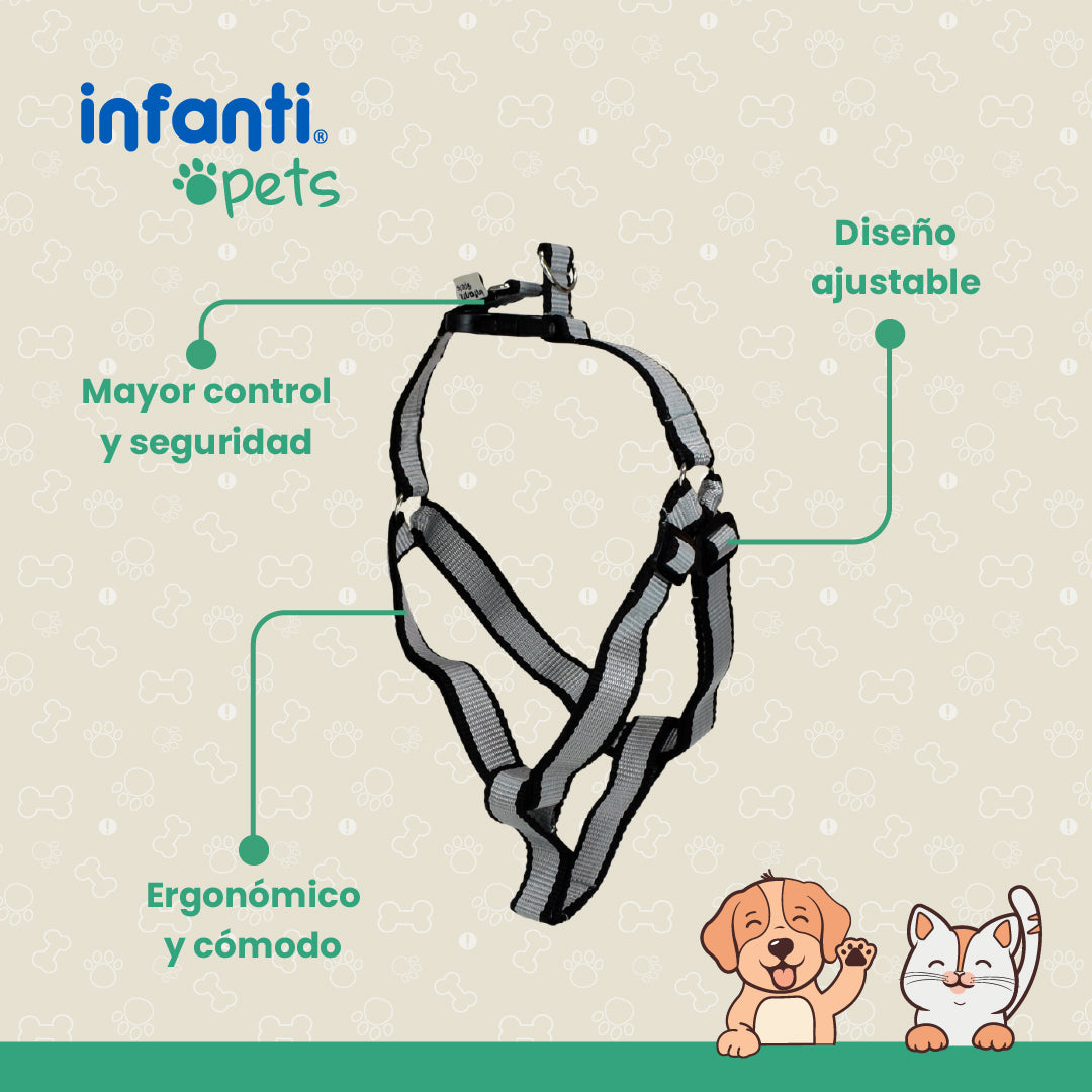 Arnés Con Correa Para Mascota Material Resistente Y Duradero