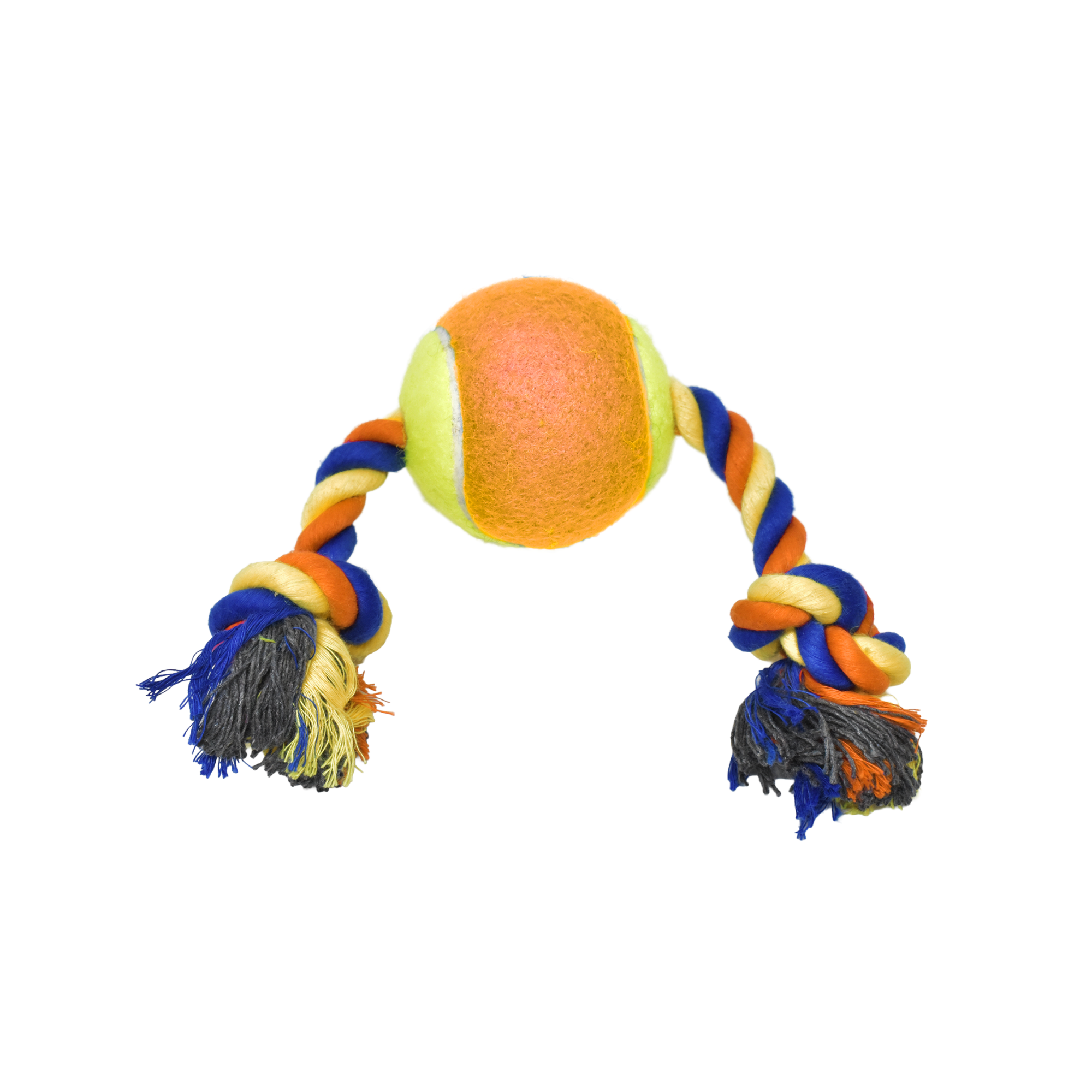 Juguete Para Perros Jaladera De Cuerda Con Pelota Trenzada