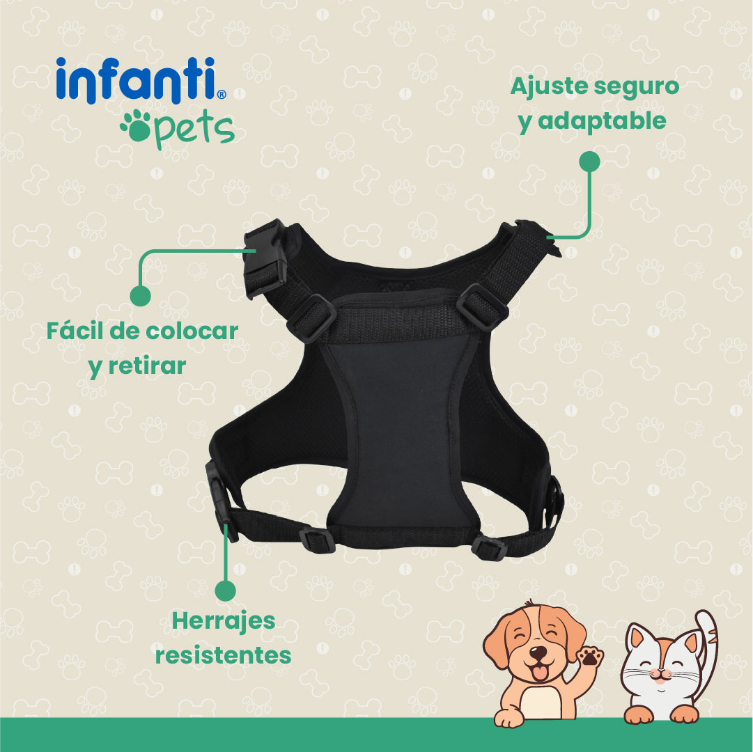 Pechera Para Mascotas Resistente Con Ajuste Seguro Adaptable