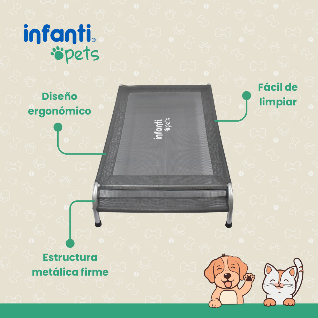 Cama Elevada De Perro Con Diseño Práctico Antiestrés