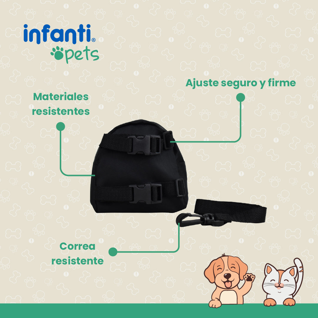 Arnés De Mascotas Con Mochila Correa Y Diseño Practico