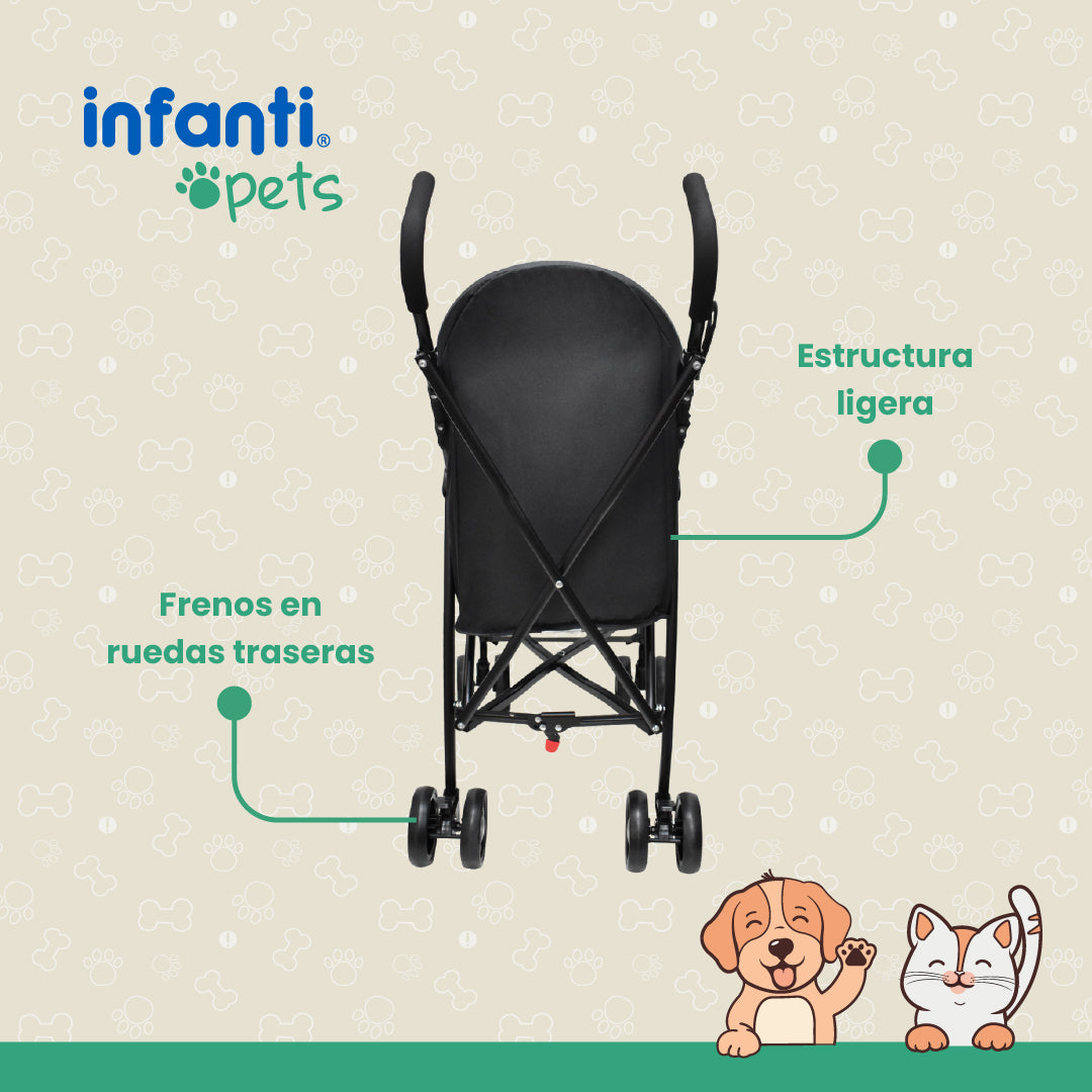 Carriola Plegable Mascotas Perros Gatos Con Ventilación