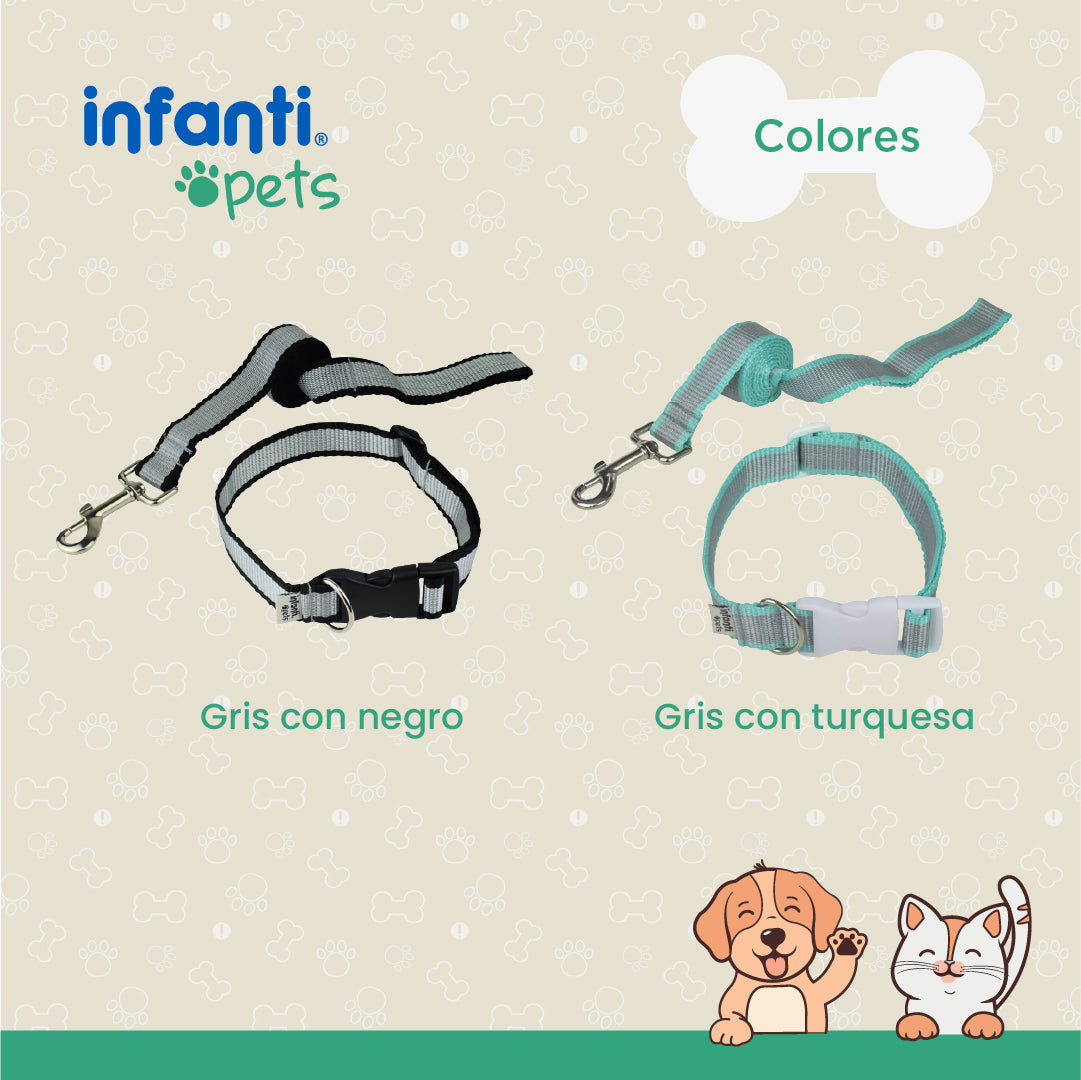 Juego De Correa Con Collar Ajustable Y Diseño Resistente
