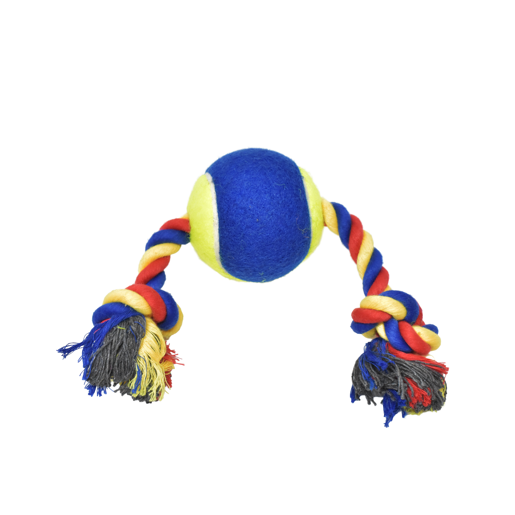 Juguete Para Perros Jaladera De Cuerda Con Pelota Trenzada