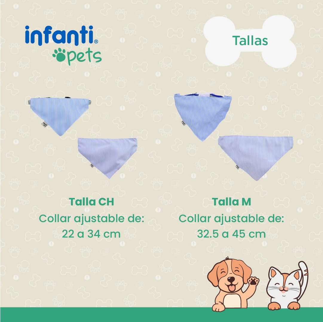 Collar Paliacate Bandana Para Perro Ajuste Cómodo Y Seguro