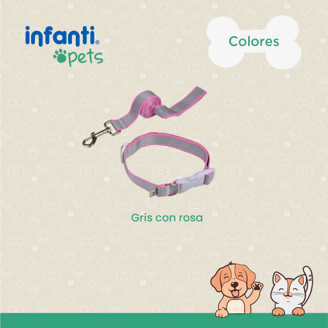 Juego De Correa Con Collar Ajustable Y Diseño Resistente