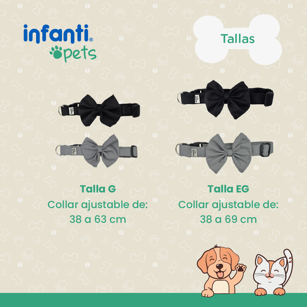 Collar De Moño De Perro Ajuste Cómodo Y Seguro Herraje Metal
