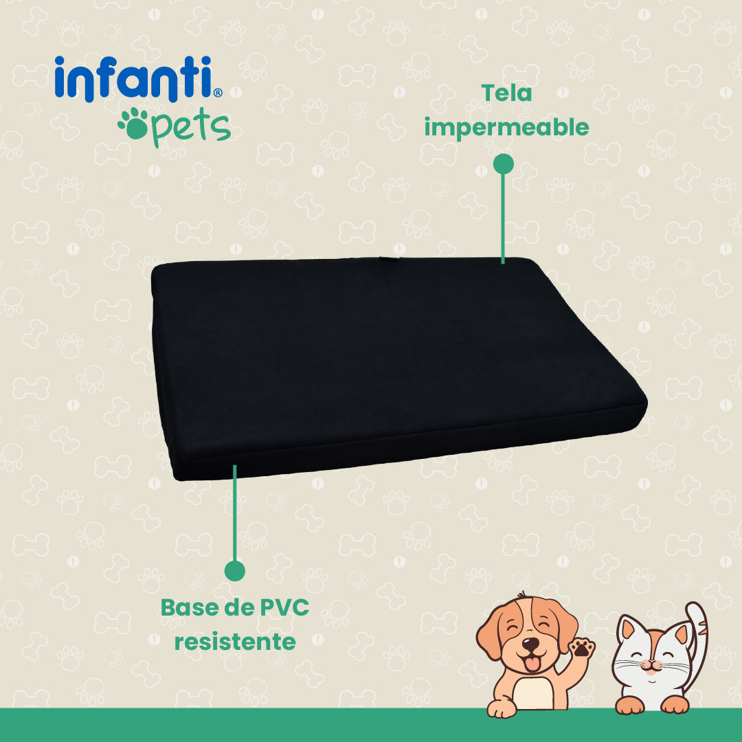 Cama Para Mascota Negro M De Pvc Con Diseño Práctico Y Funcional