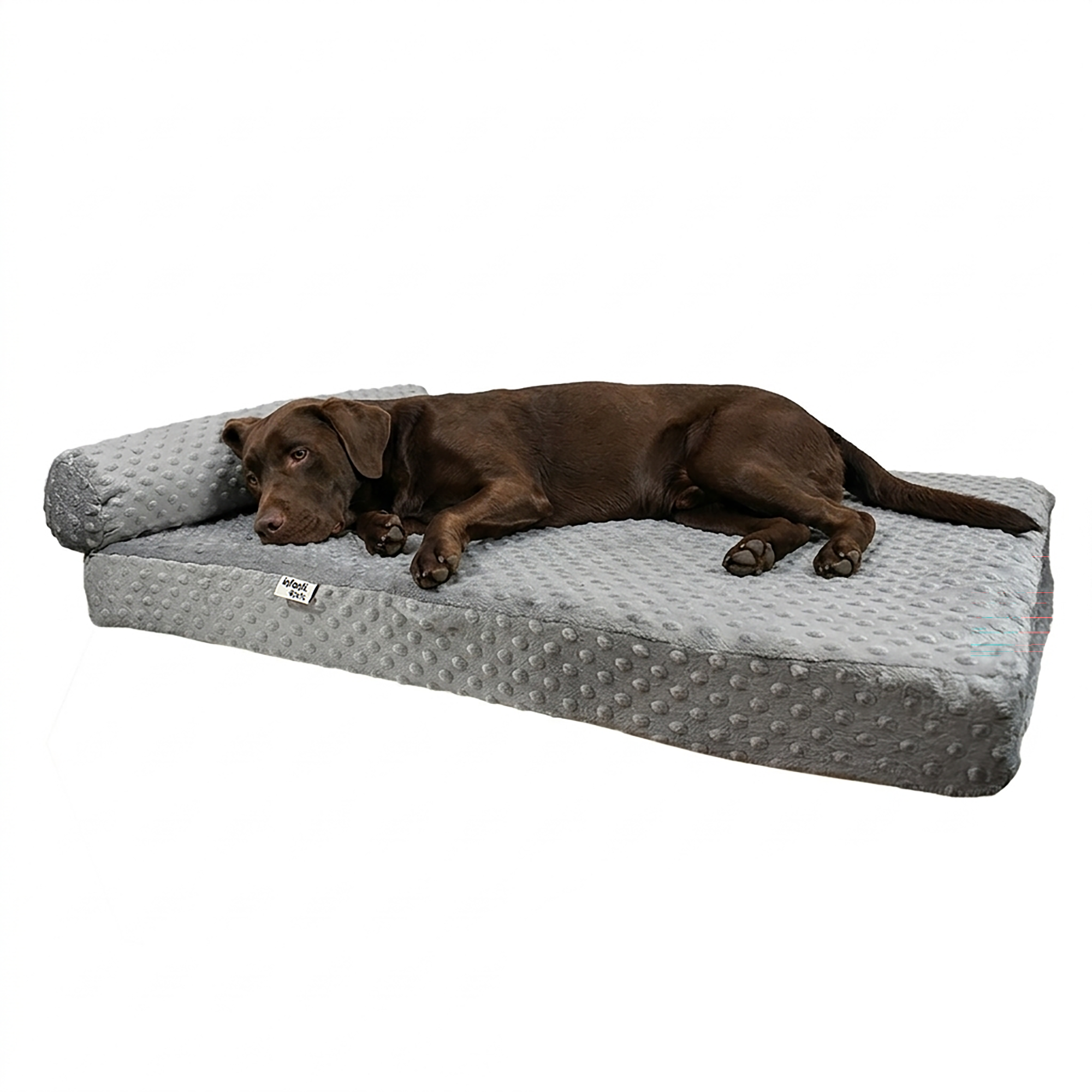 Cama Ortopedica Gris Para Mascotas Antideslizante Con Cierre