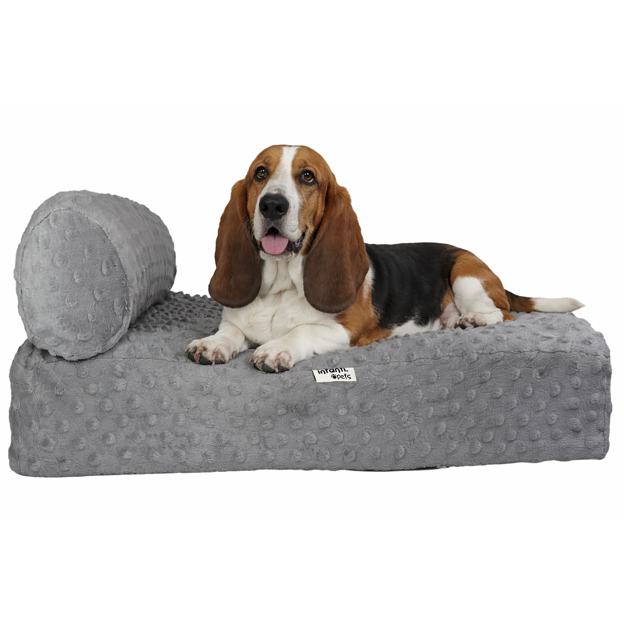 Cama Ortopedica Gris Para Mascotas Antideslizante Con Cierre