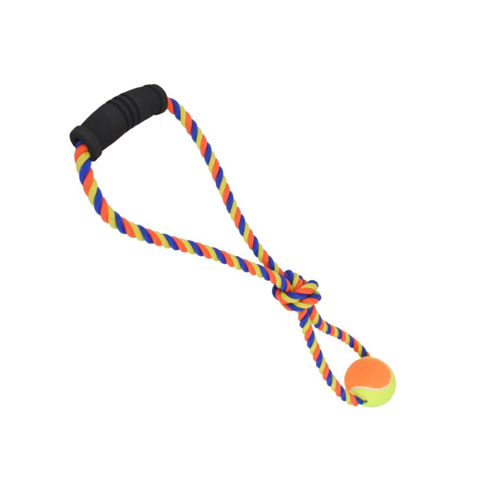 Juguete Para Perros Jaladera De Cuerda Con Pelota Trenzada